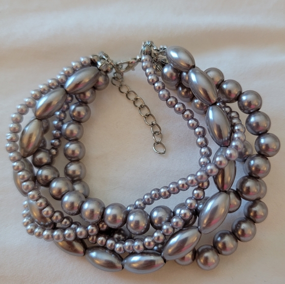 Jewelry Silver Beaded Lobster Claw Bracelet Poshmark